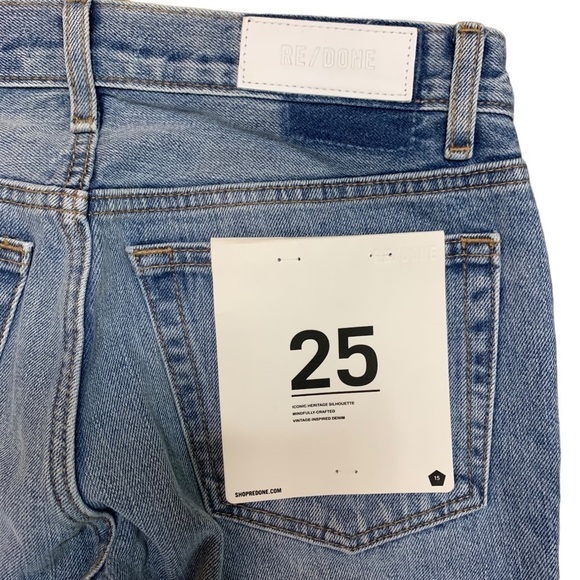 RE/DONE 70s Low-Rise Bell Bottom Jeans In Lake Blue New With Tags Size 25 - Picture 8 of 16